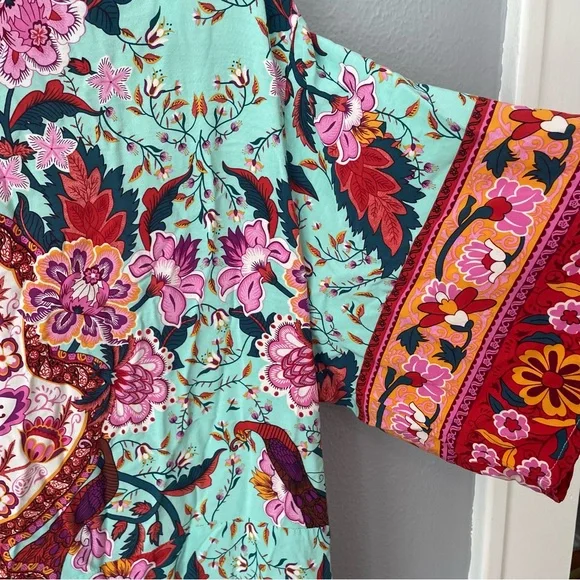 Anthropologie Riley Radiant Floral Kimono Boho - One Size - Picture 3 of 12